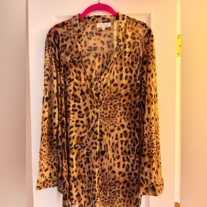 Eden & Olivia Animal Print Blouse XL